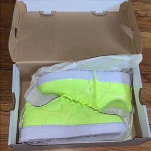 Neon Yellow/White Nike Air Force 1